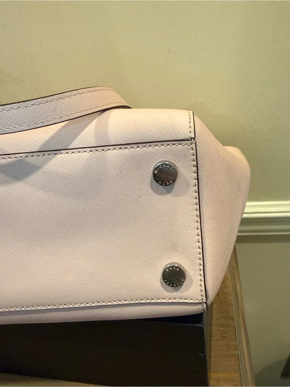 Michael Kors Pale Pink Saffiano Leather Tote